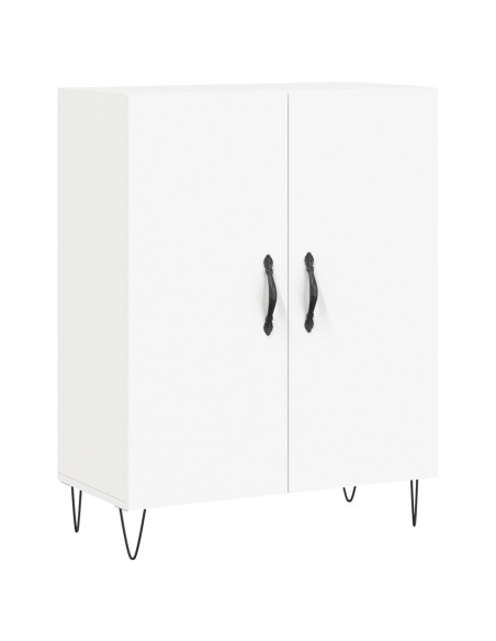 Credenza Bianca 69,5x34x180 cm in Legno Multistrato