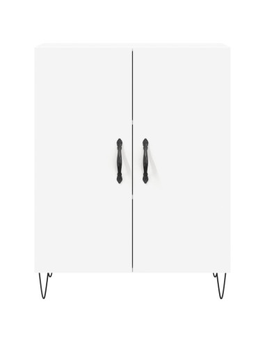 Credenza Bianca 69,5x34x180 cm in Legno Multistrato