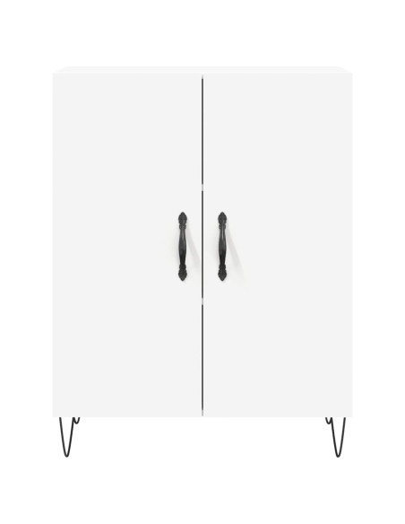 Credenza Bianca 69,5x34x180 cm in Legno Multistrato