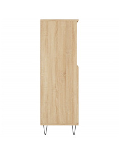 Credenza Rovere Sonoma 60x36x110 cm in Legno Multistrato