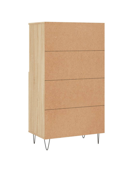 Credenza Rovere Sonoma 60x36x110 cm in Legno Multistrato