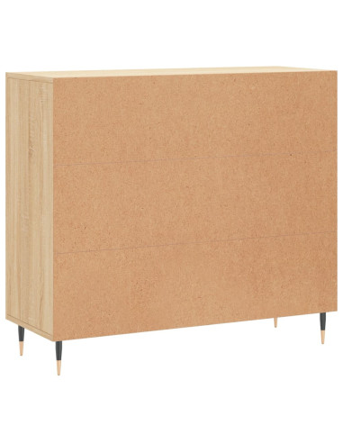 Credenza Rovere Sonoma 90x34x80 cm in Legno Multistrato