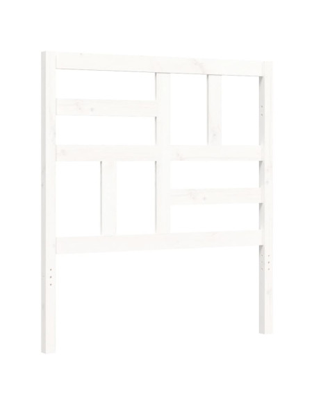 Giroletto con Testiera Bianco 100x200 cm Legno Massello