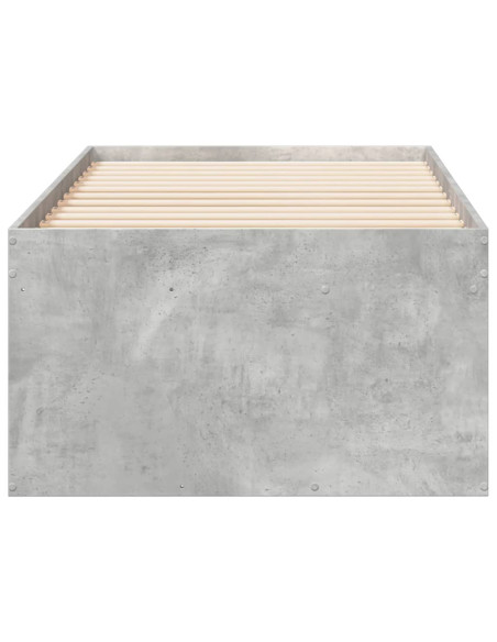Divano Letto con Cassetti Grigio Cemento 90x190 cm Multistrato