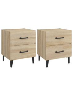 Comodini 2 pz in Rovere Sonoma 40x35x47,5 cm