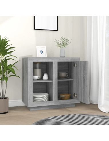 Credenza Grigio Sonoma 80x40x75 cm