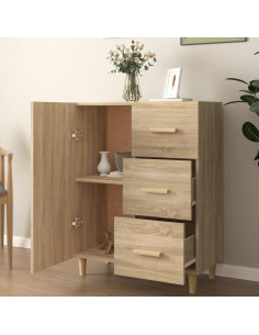Credenza Rovere Sonoma 69,5x34x90 cm in Legno Multistrato 2