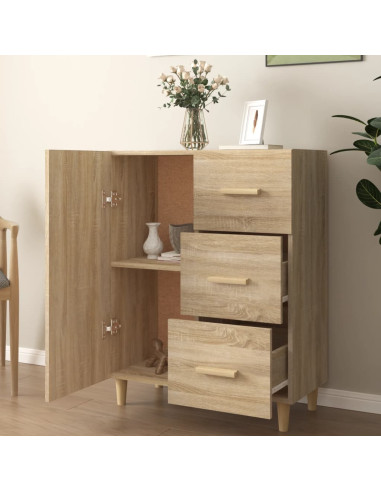 Credenza Rovere Sonoma 69,5x34x90 cm in Legno Multistrato