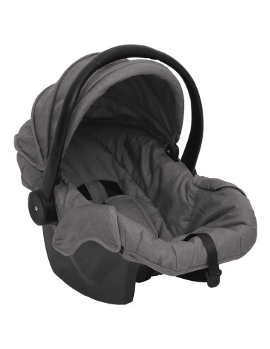 Passeggino 3 in 1 Grigio Chiaro in Acciaio