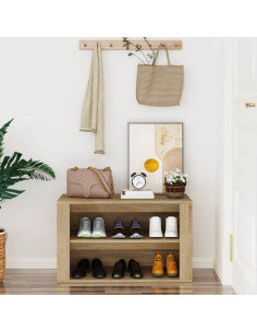 Scarpiera Rovere Sonoma 75x35x45 cm in Legno Multistrato 2