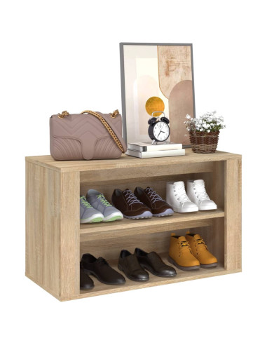 Scarpiera Rovere Sonoma 75x35x45 cm in Legno Multistrato