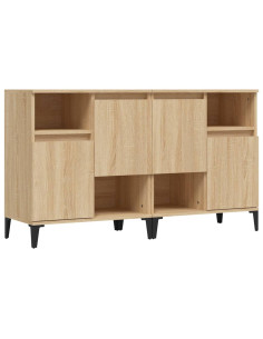 Credenze 2pz Rovere Sonoma 60x35x70 cm in Legno Multistrato