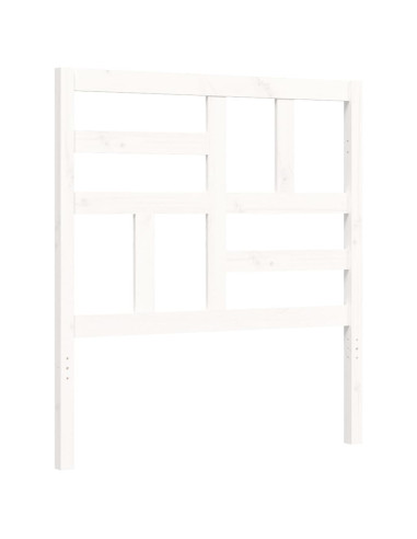 Giroletto con Testiera Bianco 100x200 cm in Legno Massello