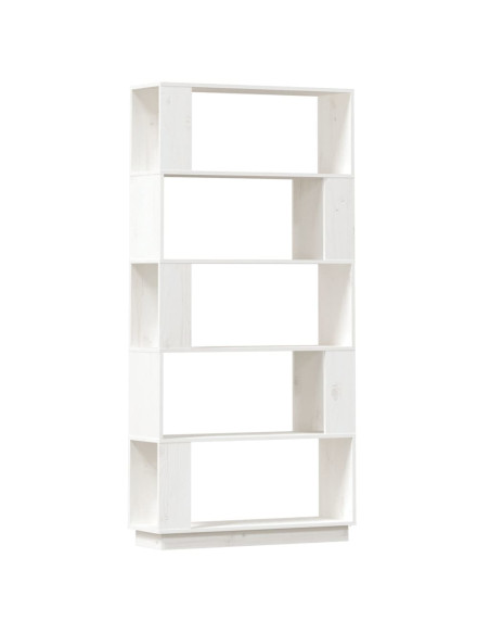 Libreria/Divisorio Bianco 80x25x163,5 cm Legno Massello di Pino