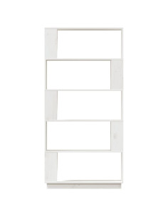 Libreria/Divisorio Bianco 80x25x163,5 cm Legno Massello di Pino 2