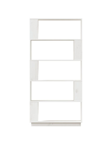 Libreria/Divisorio Bianco 80x25x163,5 cm Legno Massello di Pino