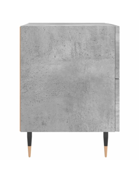 Comodino Grigio Cemento 40x35x47,5 cm in Legno Multistrato