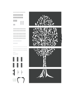 Cancello da giardino con blocco Nero 85 x 200 cm 2