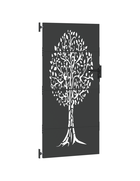 Cancello da giardino con blocco Nero 85 x 200 cm