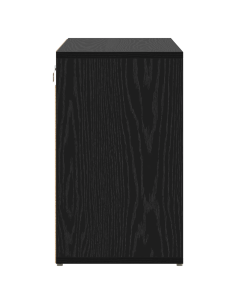 Mobile per scarpe con lo scaffale Rovere Nero 77,5 x 30 x 51 cm