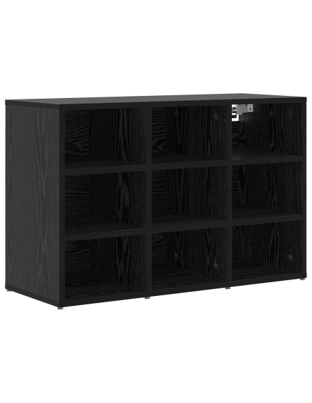 Mobile per scarpe con lo scaffale Rovere Nero 52.5 x 30 x 50 cm