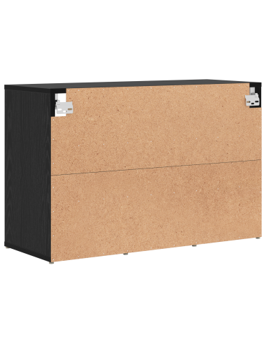 Mobile per scarpe con lo scaffale Rovere Nero 77,5 x 30 x 51 cm