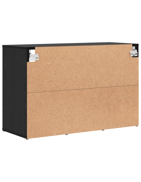 Mobile per scarpe con lo scaffale Rovere Nero 77,5 x 30 x 51 cm