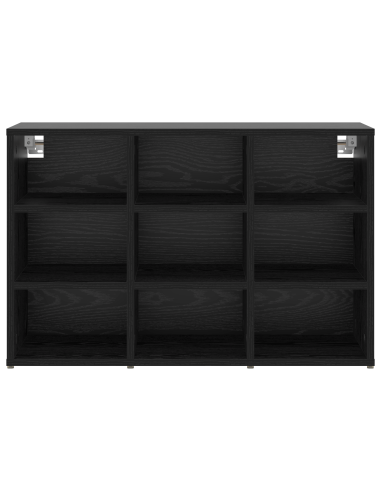 Mobile per scarpe con lo scaffale Rovere Nero 77,5 x 30 x 51 cm