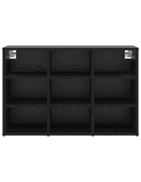 Mobile per scarpe con lo scaffale Rovere Nero 77,5 x 30 x 51 cm