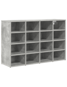 Mobile per scarpe Grigio cemento 103 x 30 x 67 cm 2