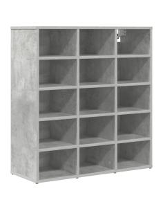 Mobile per scarpe Grigio cemento 77,5 x 30 x 83,5 cm 2