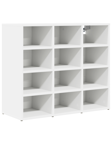 Mobile per scarpe Bianco 52.5 x 30 x 50 cm Legno multistrato
