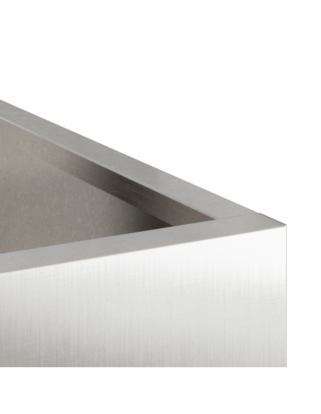 Vaso da giardino Argento 50 x 32 x 40 cm Acciaio inossidabile