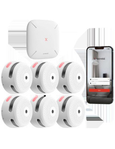 X-SENSE KIT 6X SENSORI FUMO LINK+PRO A BATTERIA SOSTITUIBILE CON CENTRALINA RF