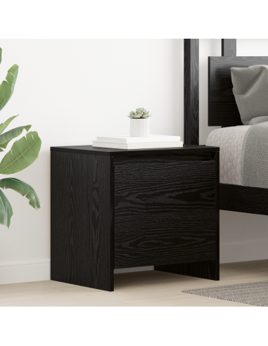 Armadio da Notte Rovere Nero 45 x 34 x 44,5 cm