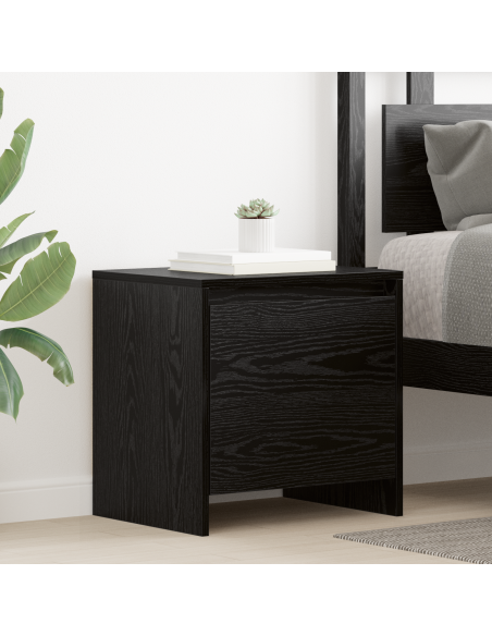 Armadio da Notte Rovere nero 45 x 34 x 44.5 cm