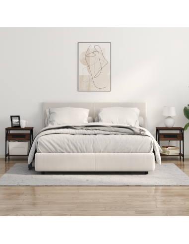 Armadio da Notte 2 pcs Rovere Marrone 38 x 30 x 48 cm