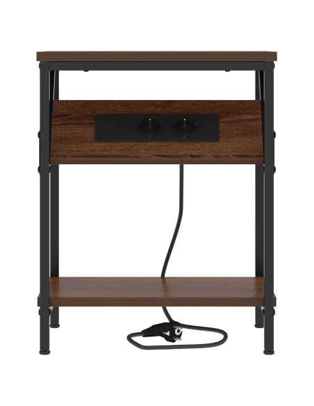 Armadio da Notte 2 pcs Rovere Marrone 38 x 30 x 48 cm