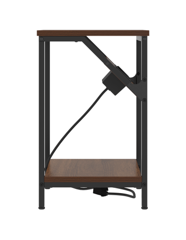 Armadio da Notte 2 pcs Rovere Marrone 38 x 30 x 48 cm