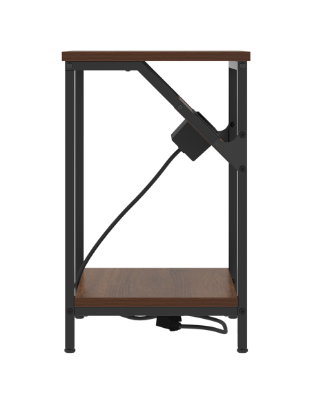 Armadio da Notte 2 pcs Rovere Marrone 38 x 30 x 48 cm