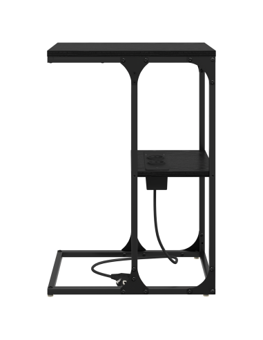 Armadio da Notte Rovere Nero 41,5 x 26 x 60,5 cm