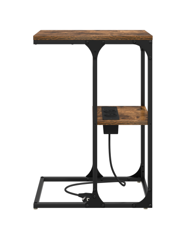 Armadio da Notte Rovere fumé 41,5 x 26 x 60,5 cm