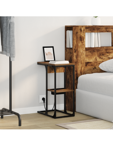 Armadio da Notte Rovere fumé 41,5 x 26 x 60,5 cm