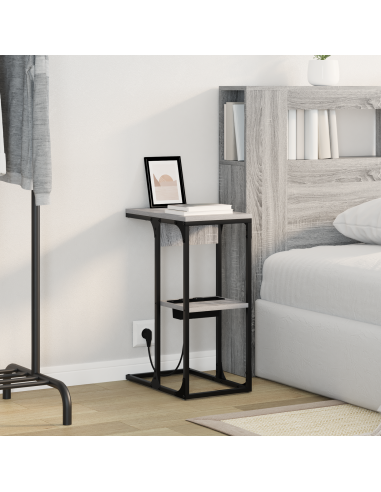 Armadio da Notte Grigio Sonoma 41,5 x 26 x 60,5 cm