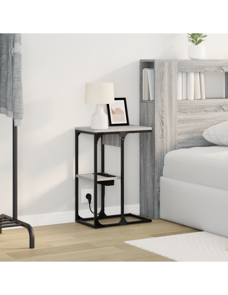 Comodino Grigio sonoma 41.5 x 26 x 60.5 cm Legno multistrato