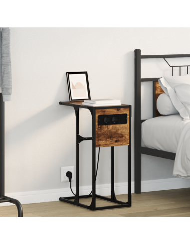 Armadio da Notte Rovere fumé 41,5 x 26 x 60,5 cm