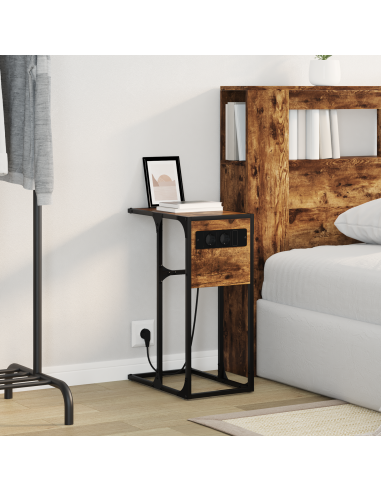 Armadio da Notte Rovere fumé 41,5 x 26 x 60,5 cm