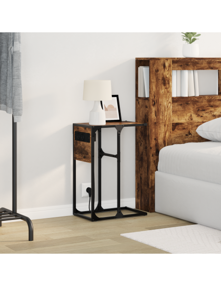 Comodino Rovere fumo 41.5 x 26 x 60.5 cm Legno multistrato