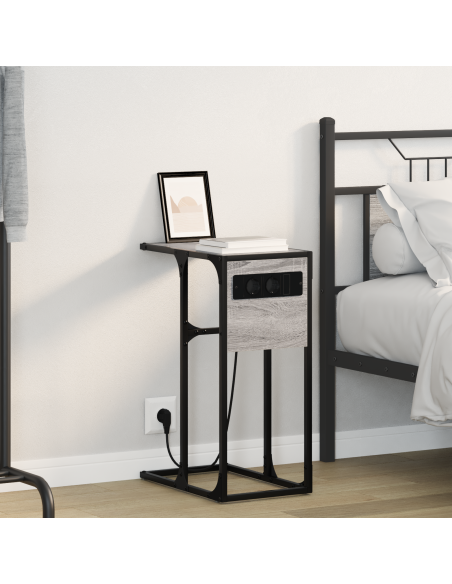 Armadio da Notte Grigio Sonoma 41,5 x 26 x 60,5 cm