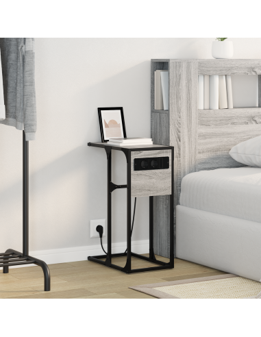 Armadio da Notte Grigio Sonoma 41,5 x 26 x 60,5 cm